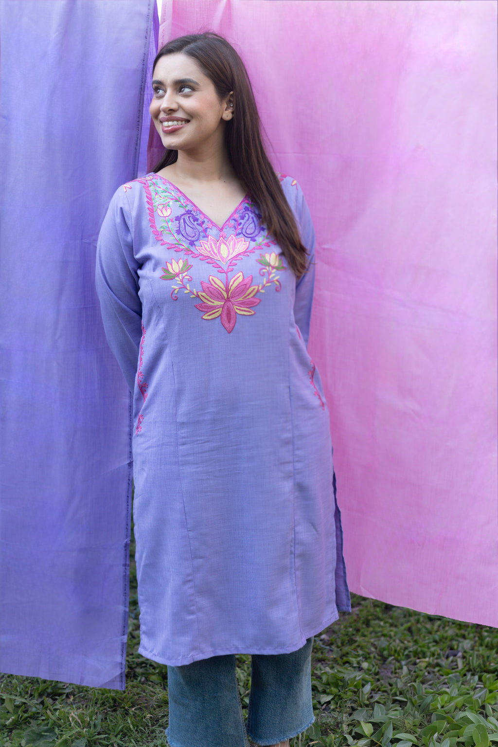 Lilac Cotton Pheran
