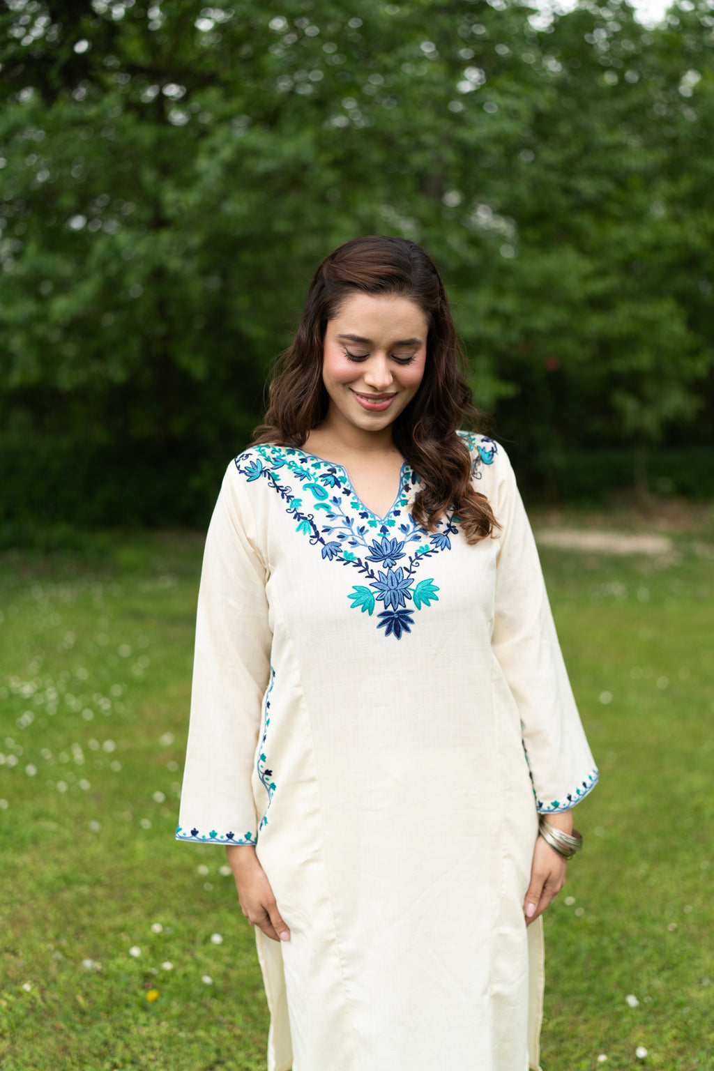 Cream Cotton Pheran