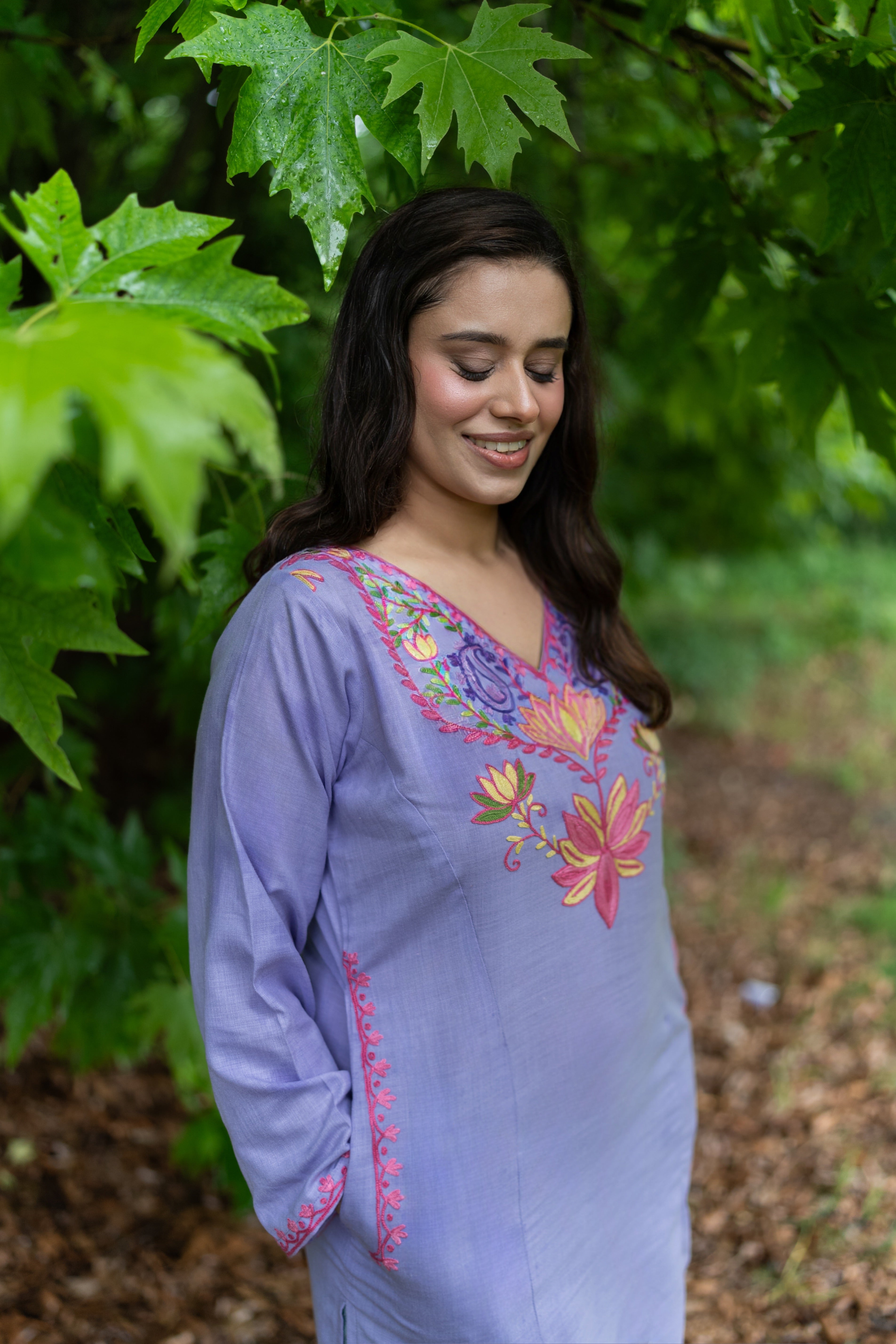 Lilac Cotton Pheran