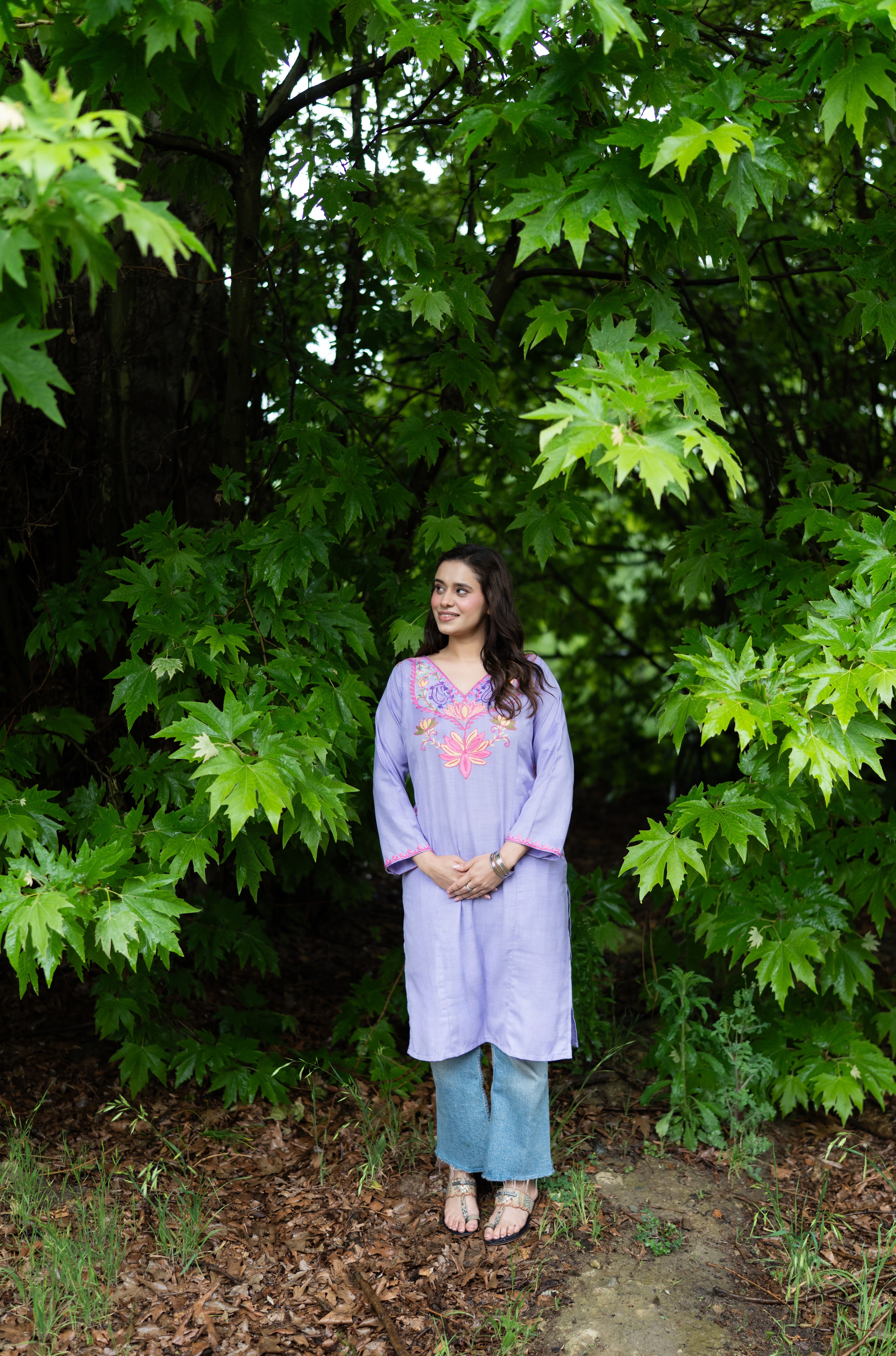 Lilac Cotton Pheran