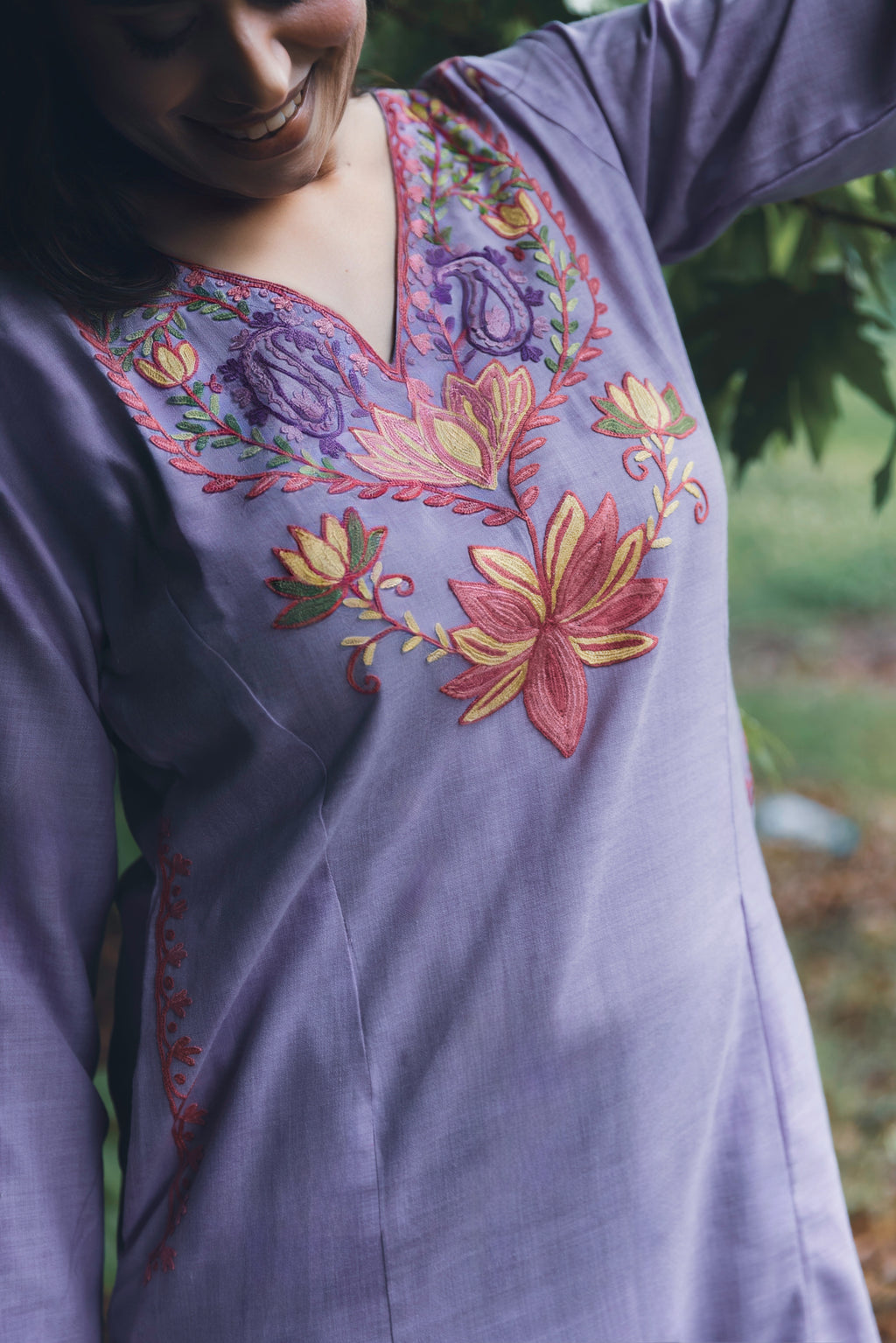 Lilac Cotton Pheran