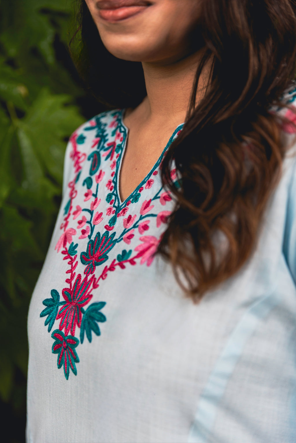 Sky Blue Cotton Pheran