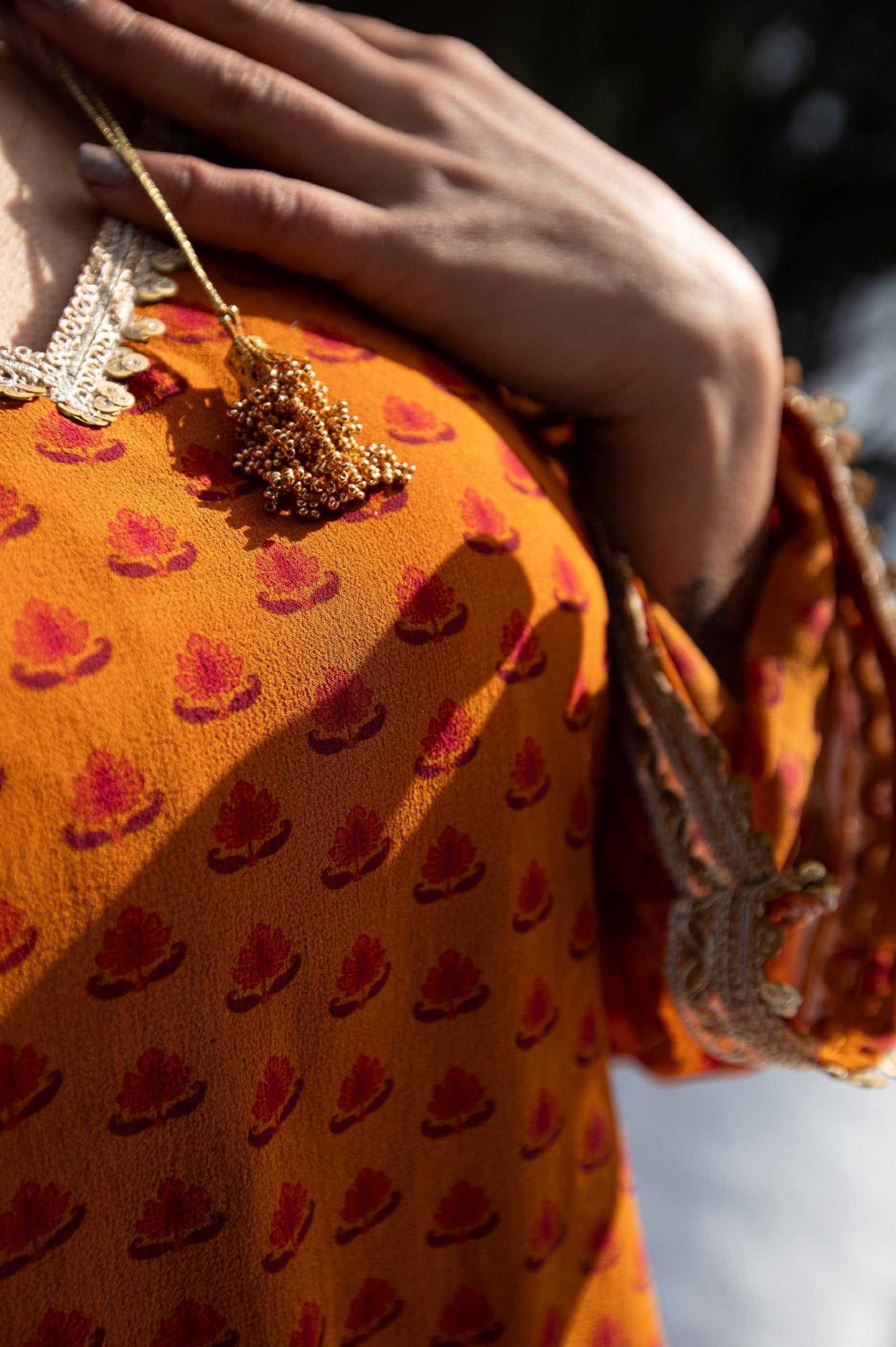 Kashmiri Chinar Mustard Kurti
