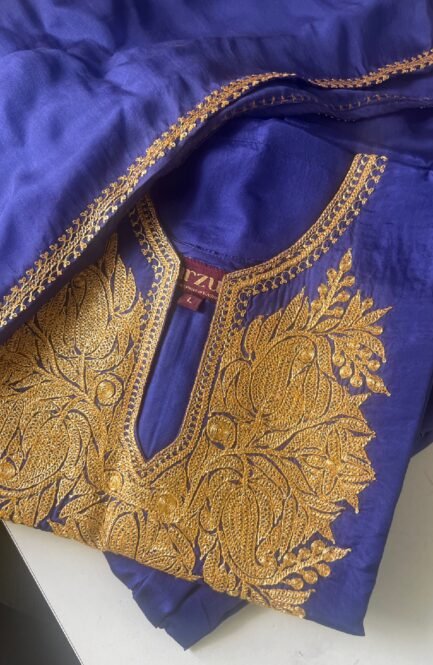 Hand-Embroidered Kashmiri Tilla Suit Set — Made to Order